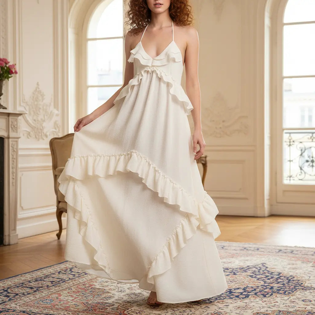 Vestido Largo Halter de Verano