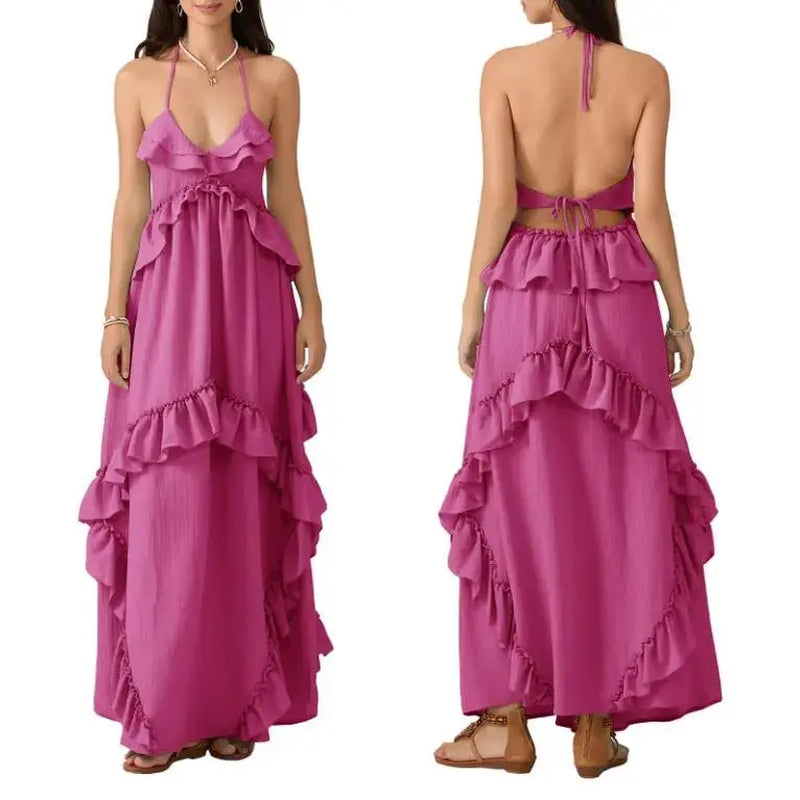 Vestido Largo Halter de Verano