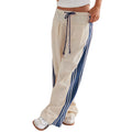 High-Rise Wide Leg Track Pants with Side Stripe