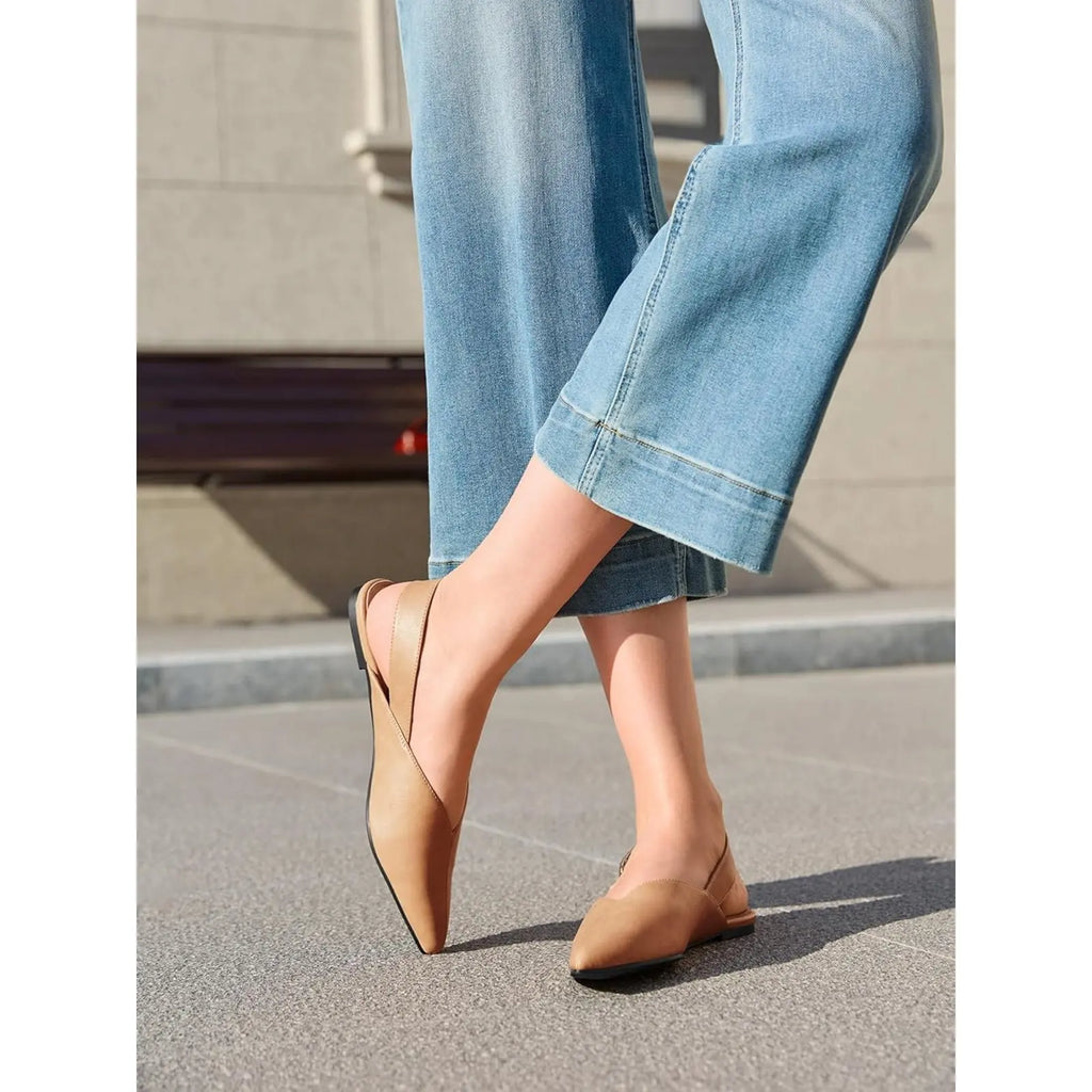 Pointed Toe Slingback Flats