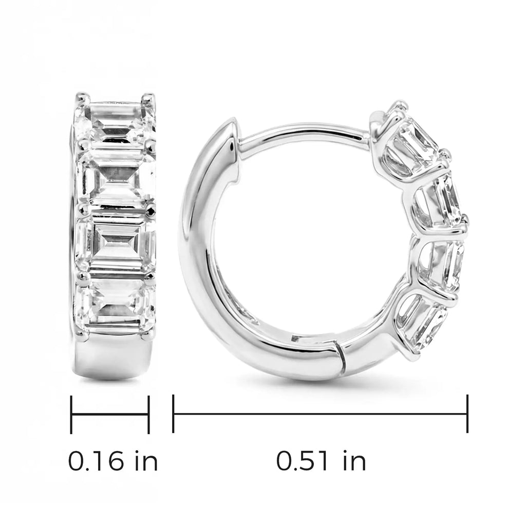 14K Gold Plated CZ Hoop Earrings – S925 Sterling Silver
