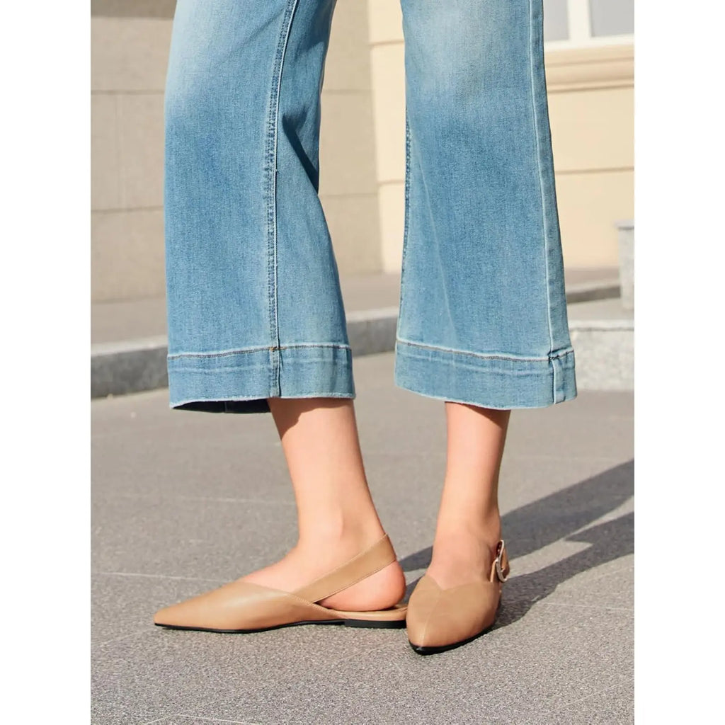 Pointed Toe Slingback Flats