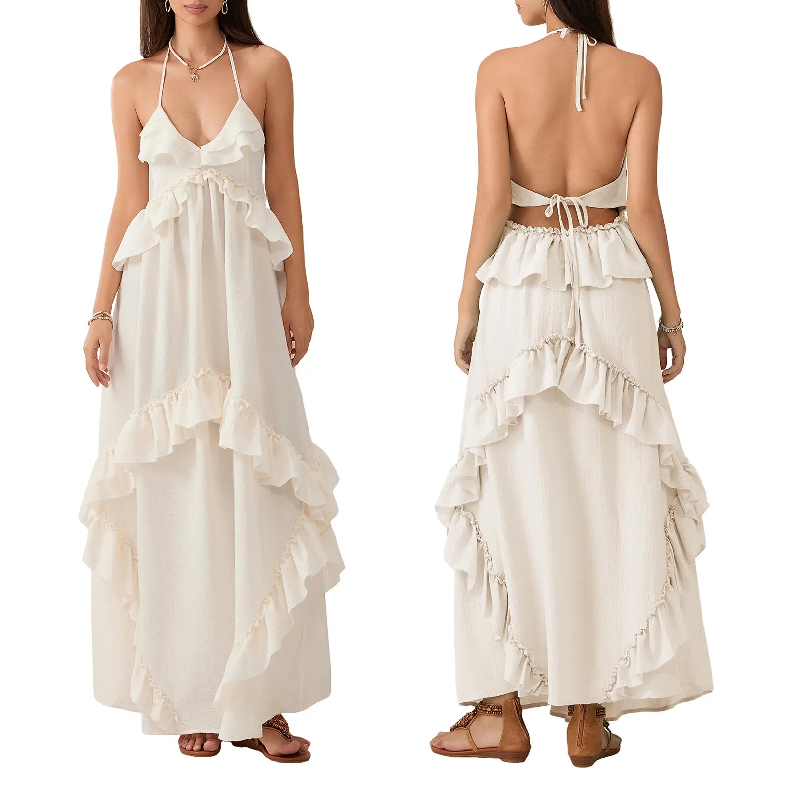 Vestido Largo Halter de Verano