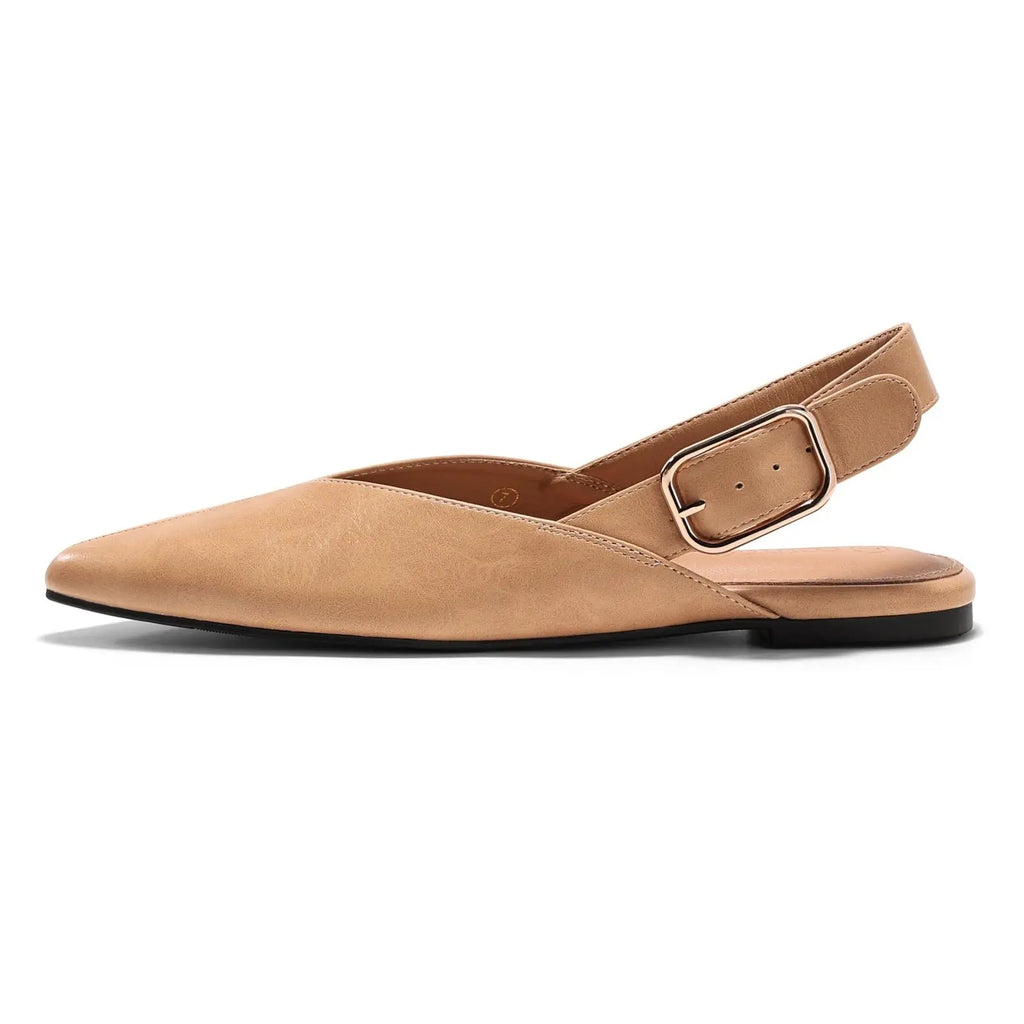 Pointed Toe Slingback Flats